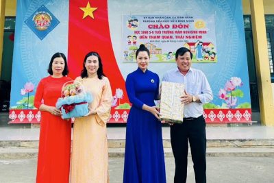 Trường Mầm non Bình Minh tổ chức cho các bé tham quan, trải nghiệm tại Trường Tiểu học số 2 Bình Minh