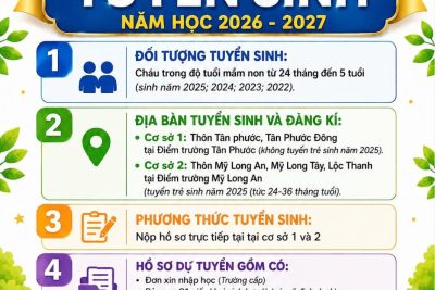 TRƯỜNG MẦM NON BÌNH MINH THÔNG BÁO TUYỂN SINH NĂM HỌC 2026-2027